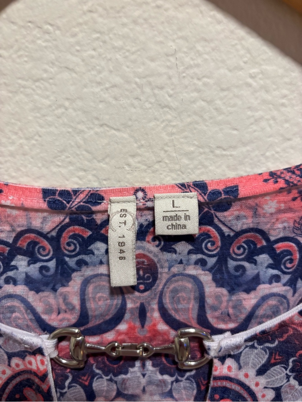 Cato EST 1946 Sleeveless Pink Paisley Medallion Tank Top - Picture 3 of 4